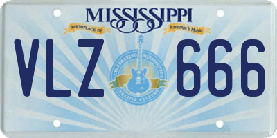 MS license plate VLZ666