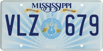 MS license plate VLZ679