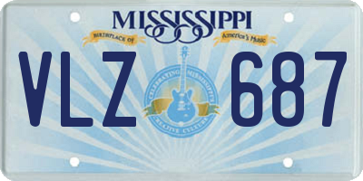 MS license plate VLZ687