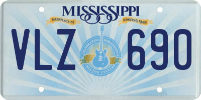 MS license plate VLZ690