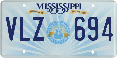MS license plate VLZ694