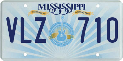 MS license plate VLZ710