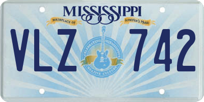 MS license plate VLZ742