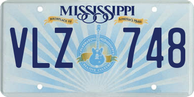 MS license plate VLZ748