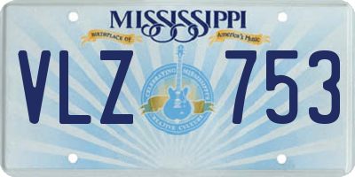 MS license plate VLZ753