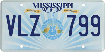 MS license plate VLZ799