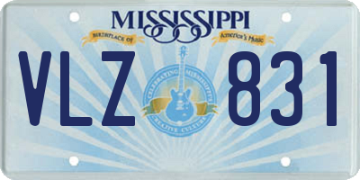MS license plate VLZ831