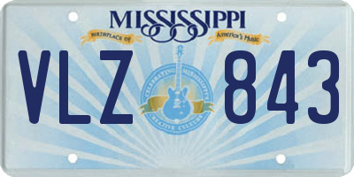 MS license plate VLZ843
