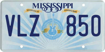 MS license plate VLZ850