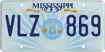MS license plate VLZ869