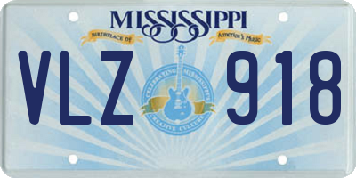 MS license plate VLZ918