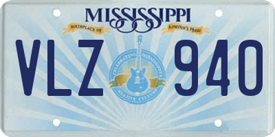 MS license plate VLZ940