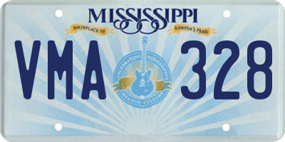 MS license plate VMA328
