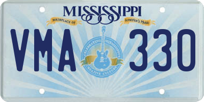 MS license plate VMA330