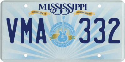 MS license plate VMA332
