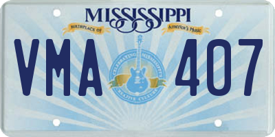 MS license plate VMA407