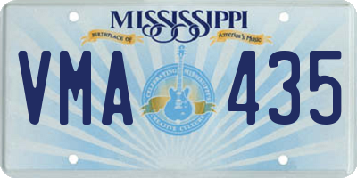 MS license plate VMA435