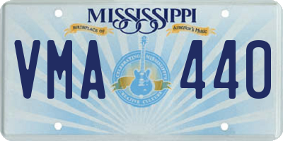MS license plate VMA440
