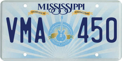 MS license plate VMA450