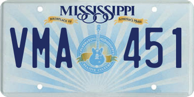 MS license plate VMA451