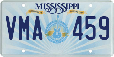 MS license plate VMA459