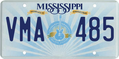 MS license plate VMA485