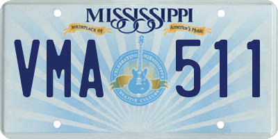 MS license plate VMA511