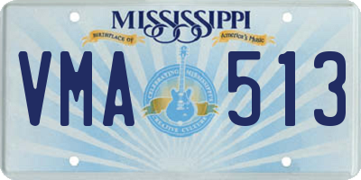 MS license plate VMA513