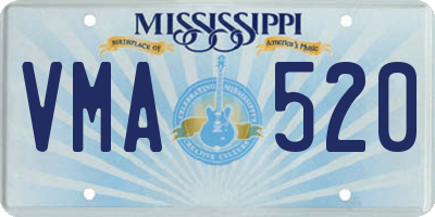 MS license plate VMA520