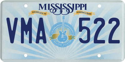 MS license plate VMA522