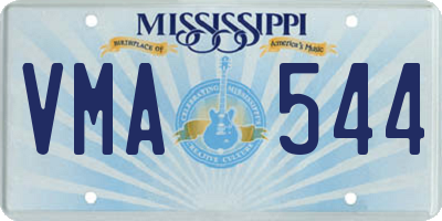 MS license plate VMA544
