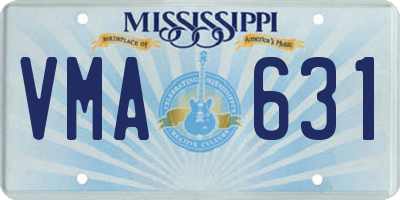 MS license plate VMA631
