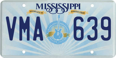 MS license plate VMA639