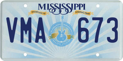 MS license plate VMA673