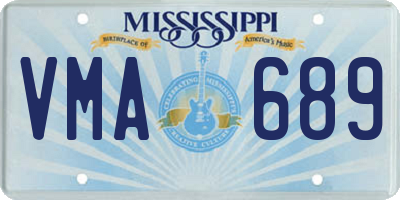 MS license plate VMA689