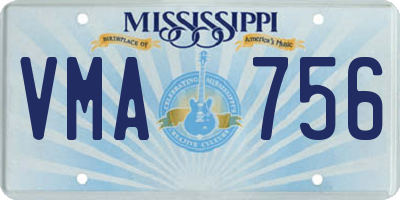 MS license plate VMA756