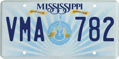 MS license plate VMA782