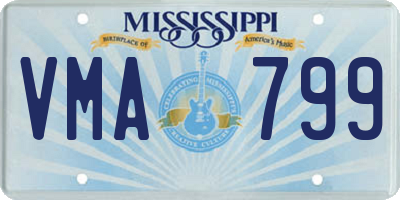 MS license plate VMA799