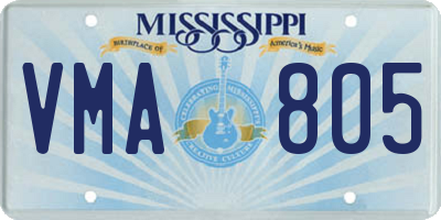 MS license plate VMA805
