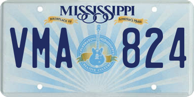 MS license plate VMA824