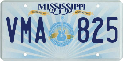MS license plate VMA825