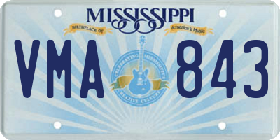 MS license plate VMA843