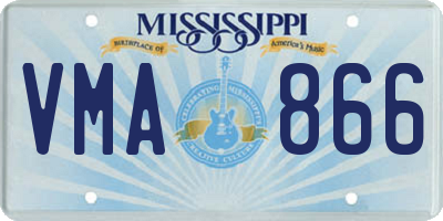 MS license plate VMA866