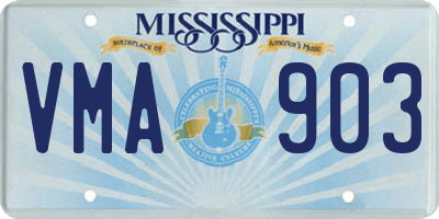 MS license plate VMA903
