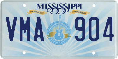 MS license plate VMA904