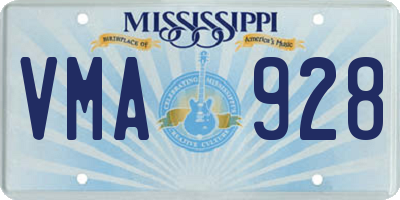 MS license plate VMA928