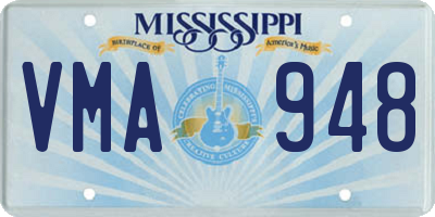 MS license plate VMA948