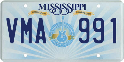 MS license plate VMA991
