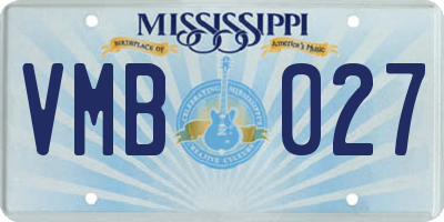 MS license plate VMB027