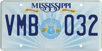 MS license plate VMB032